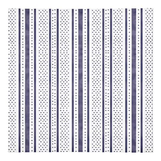 Stripes and Polka Dots 10" x 10" Poly Twill Napkin